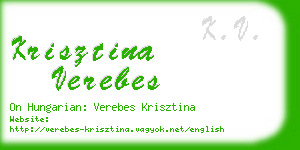 krisztina verebes business card